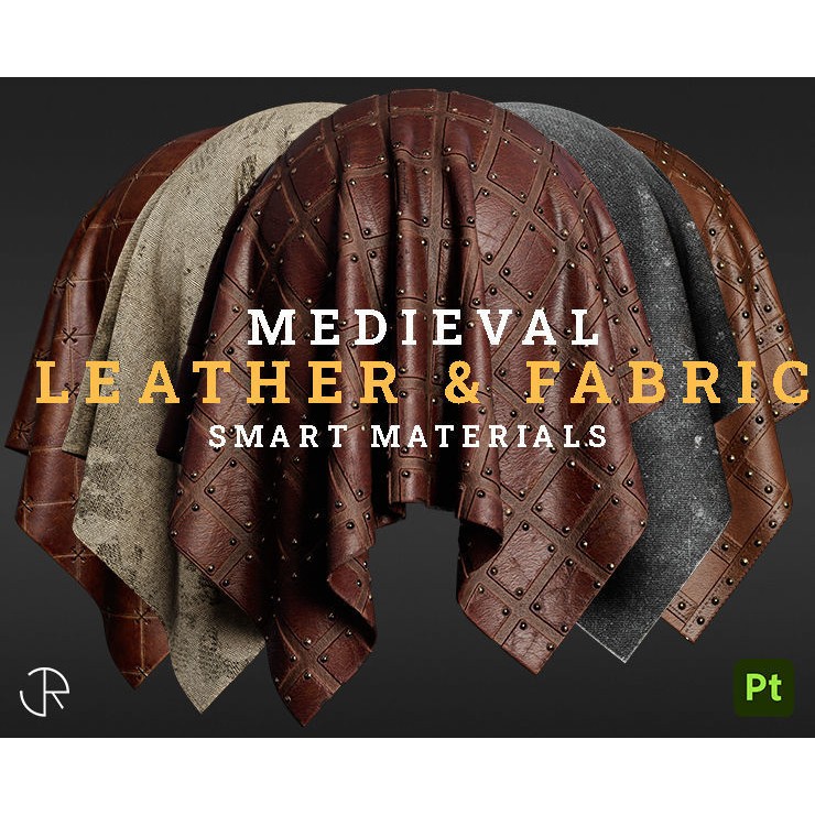 Medieval Fabric and Leather 3D Model – Smart Materials for Substance Painter - View 19