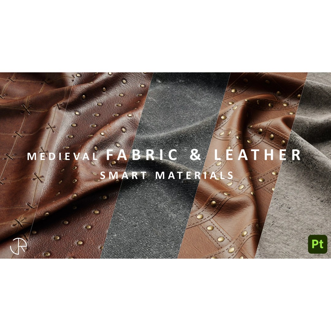 Medieval Fabric and Leather 3D Model – Smart Materials for Substance Painter - View 2