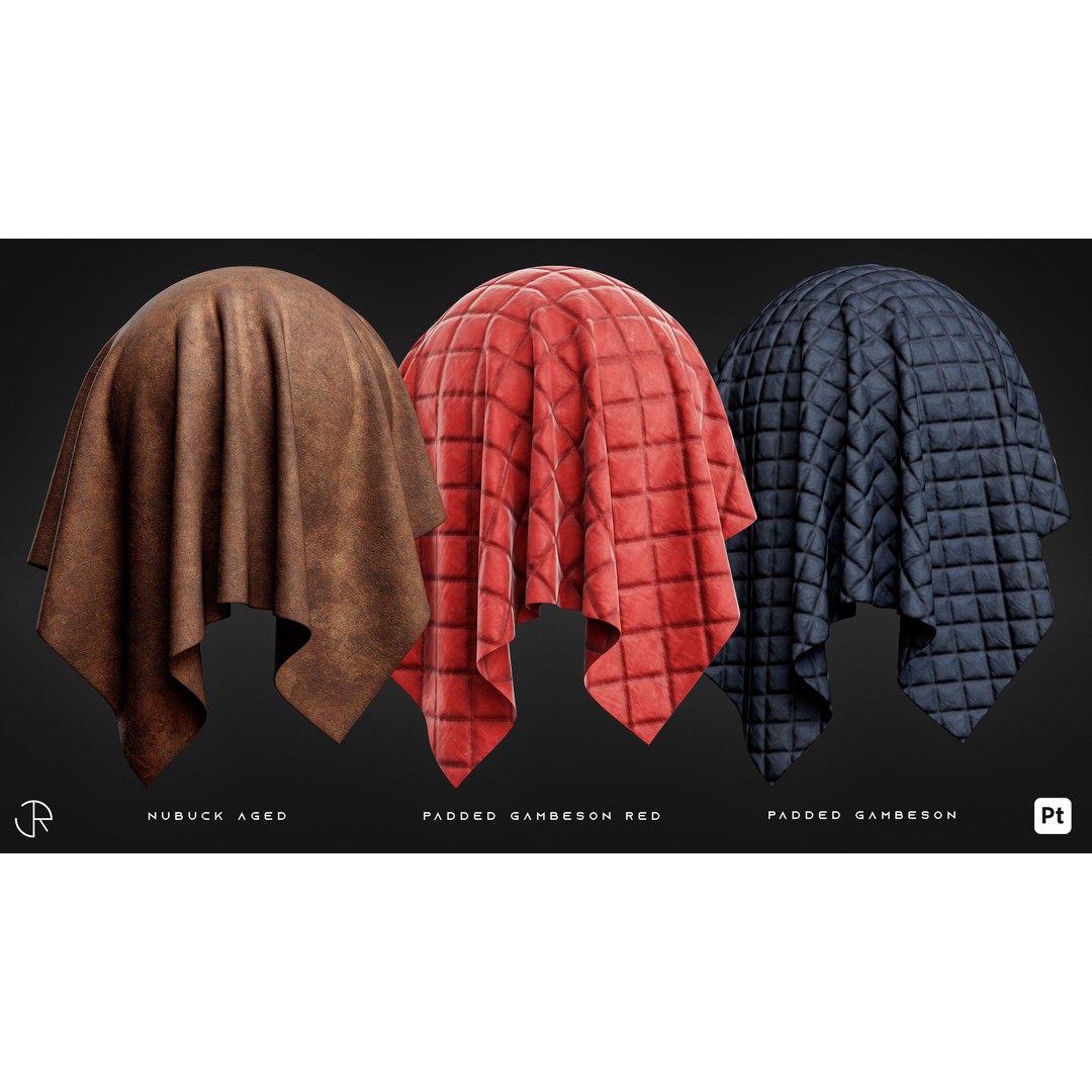 Medieval Fabric and Leather 3D Model – Smart Materials for Substance Painter - View 4