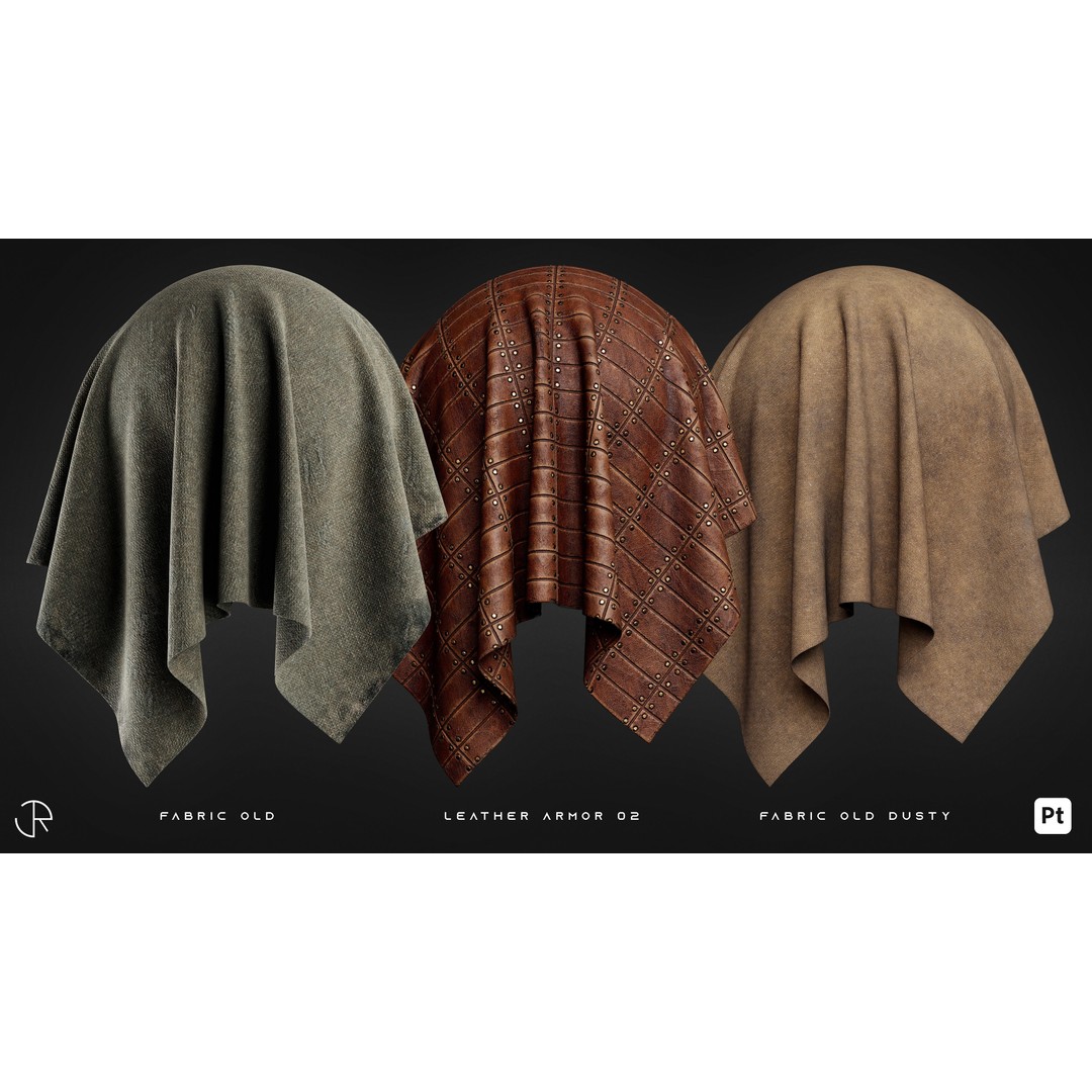 Medieval Fabric and Leather 3D Model – Smart Materials for Substance Painter - View 7