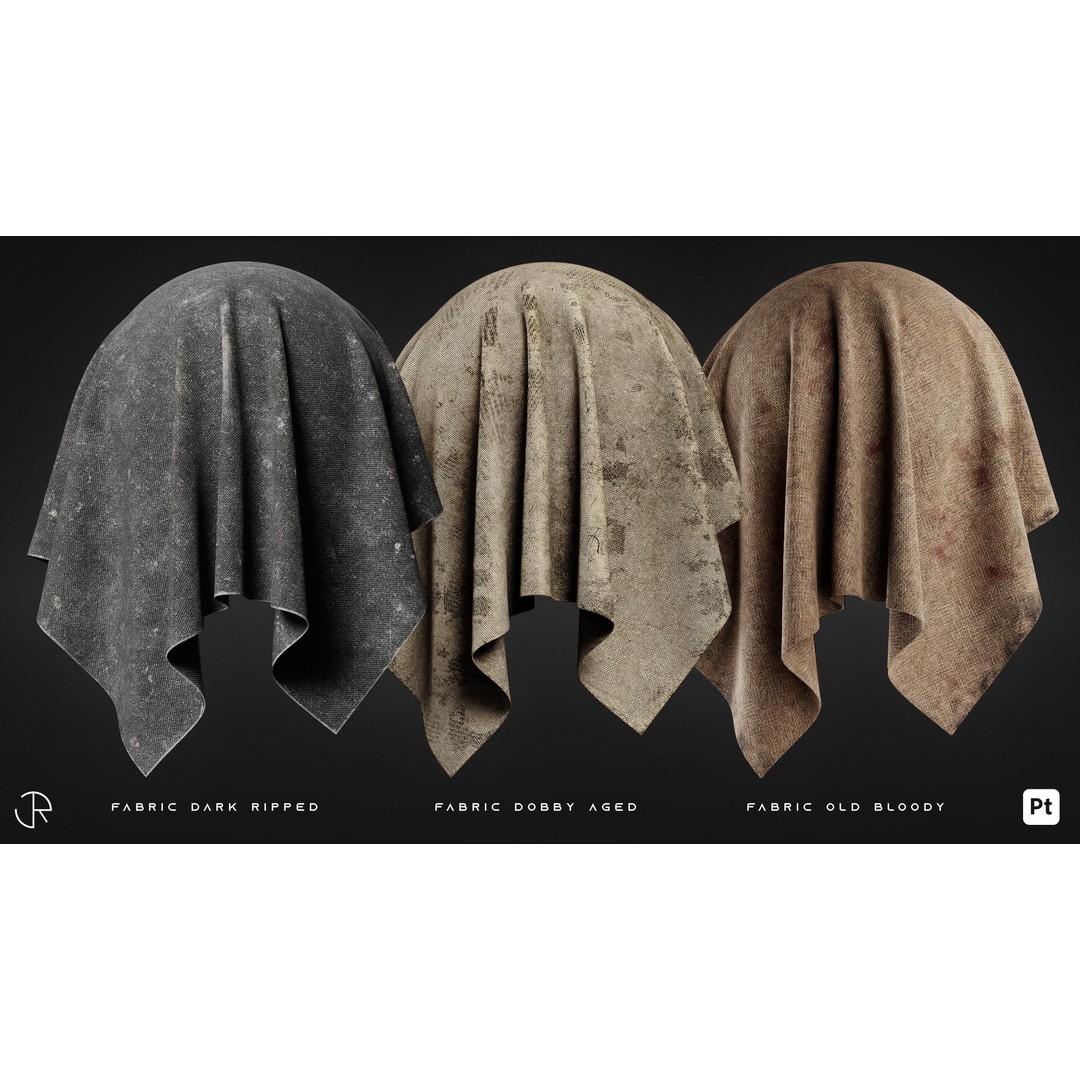 Medieval Fabric and Leather 3D Model – Smart Materials for Substance Painter - View 9