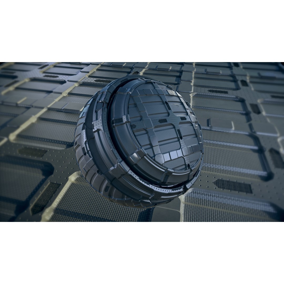 13 Sci-Fi PBR Materials 3D Model – High Quality Textures for Substance - View 10