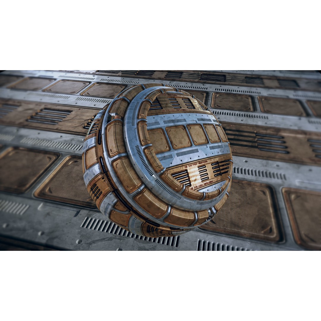 13 Sci-Fi PBR Materials 3D Model – High Quality Textures for Substance - View 15
