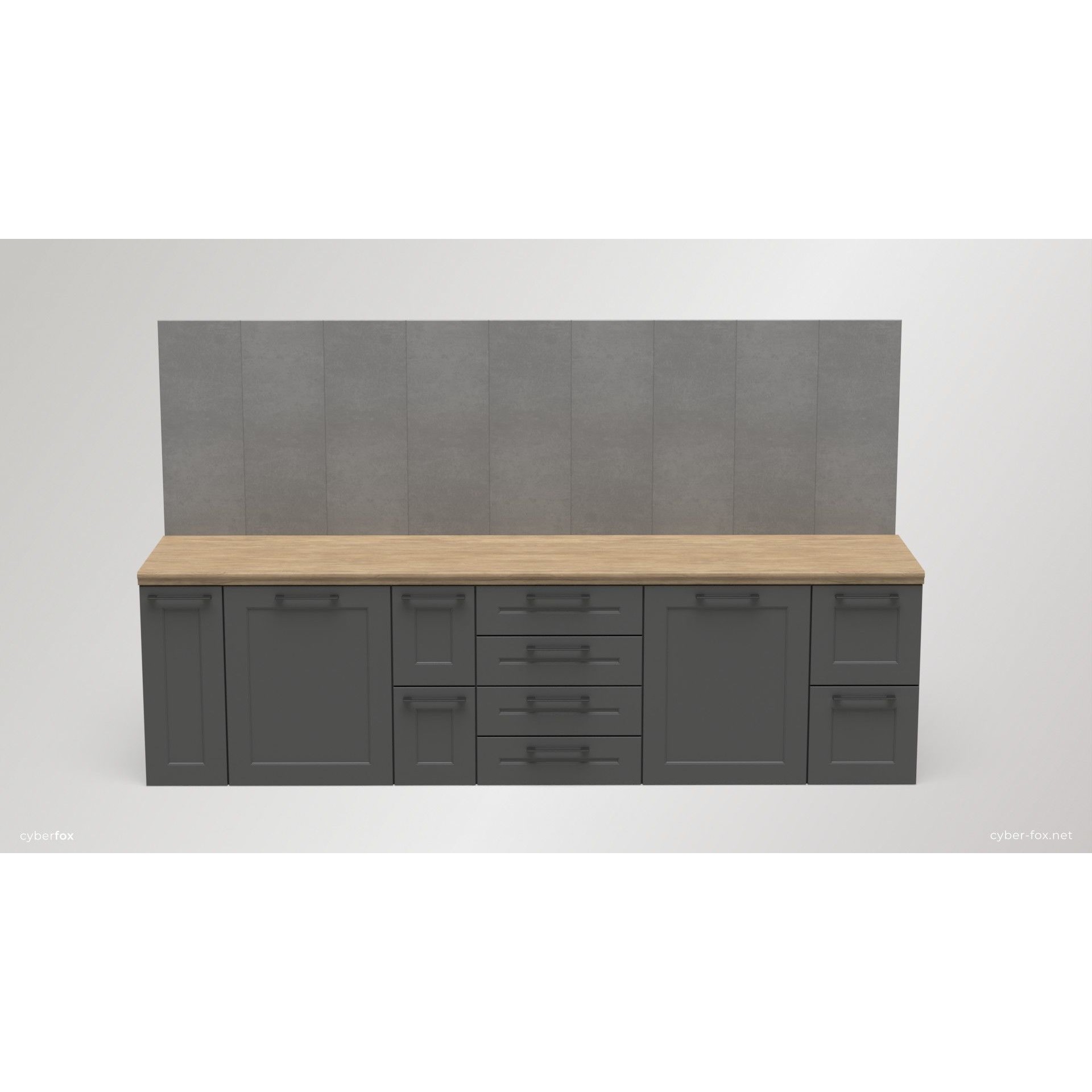 Module Kitchen Cabinets Set - Low-Poly Game-Ready 3D Model - View 18