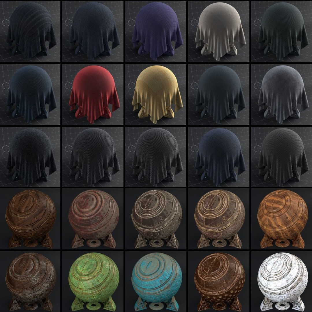 100 C4D Redshift Advanced Materials 3D Model – High-Quality Textures, .lib4d - View 11