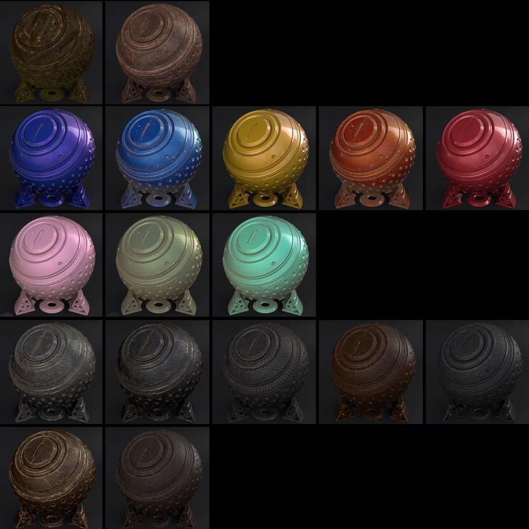 100 C4D Redshift Advanced Materials 3D Model – High-Quality Textures, .lib4d - View 12