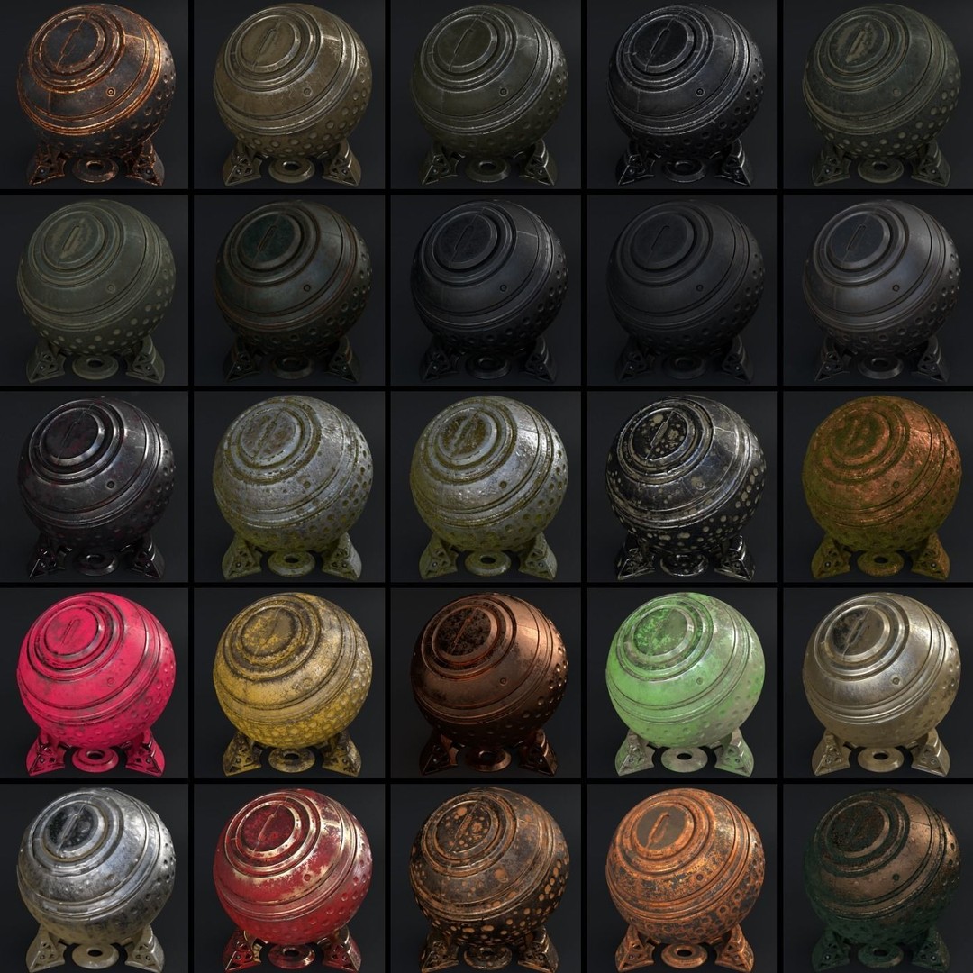100 C4D Redshift Advanced Materials 3D Model – High-Quality Textures, .lib4d - View 9