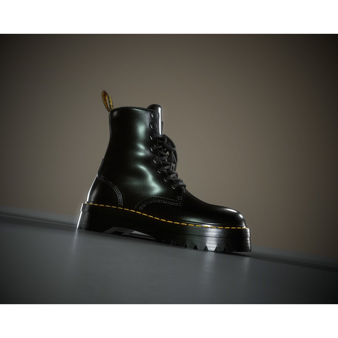 Dr. Martens Jadon 3D Model – Low Poly Game-Ready Footwear, FBX, OBJ - View 12