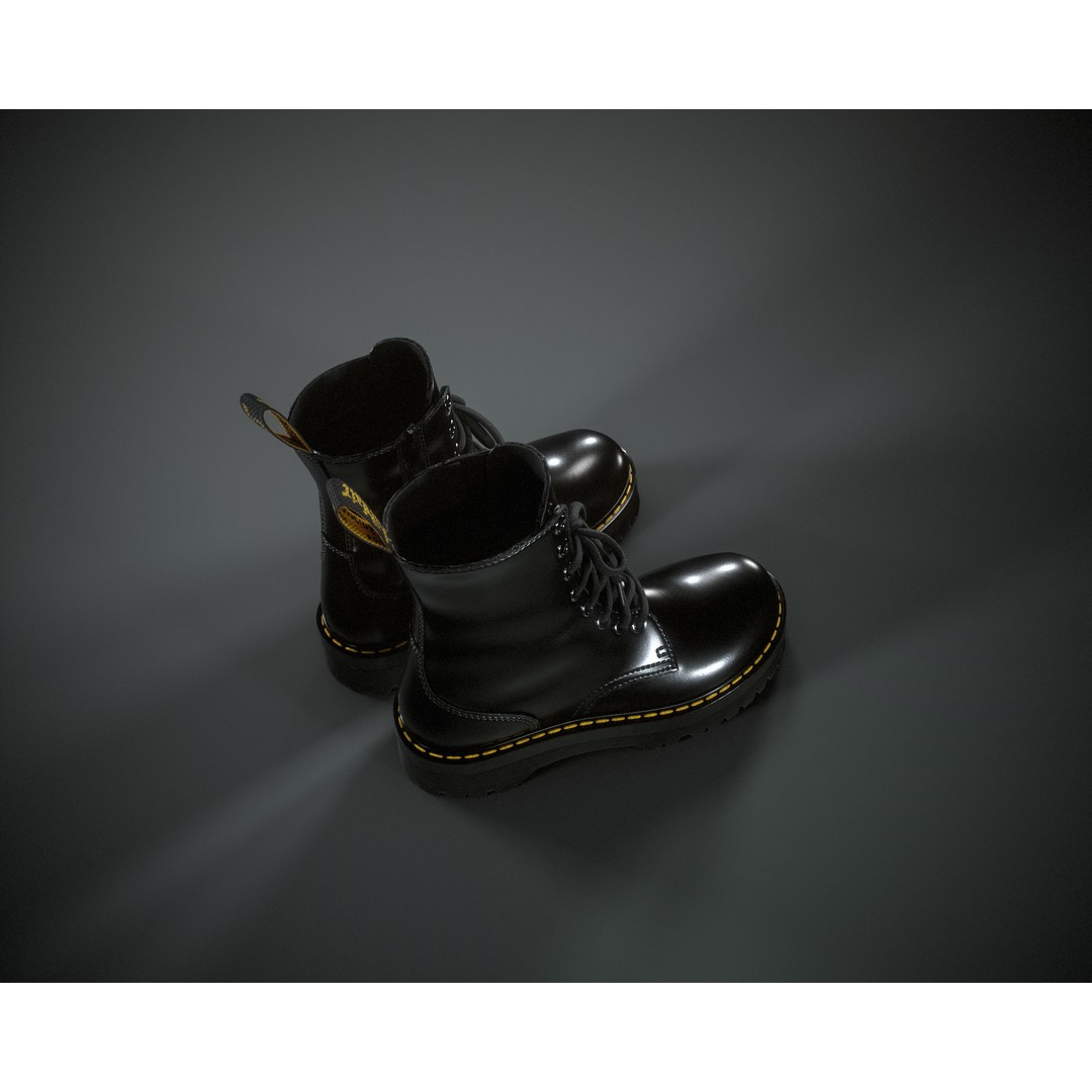 Dr. Martens Jadon 3D Model – Low Poly Game-Ready Footwear, FBX, OBJ - View 13