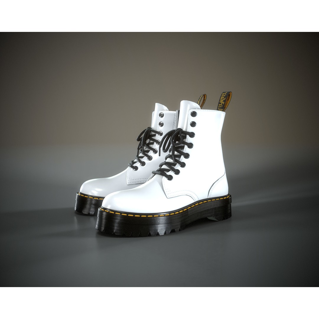 Dr. Martens Jadon 3D Model – Low Poly Game-Ready Footwear, FBX, OBJ - View 16