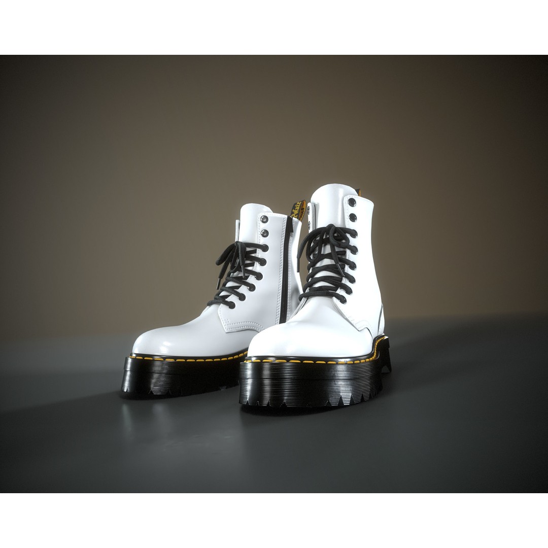 Dr. Martens Jadon 3D Model – Low Poly Game-Ready Footwear, FBX, OBJ - View 17