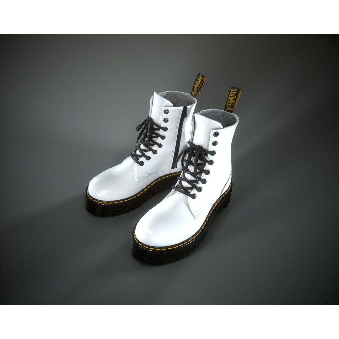 Dr. Martens Jadon 3D Model – Low Poly Game-Ready Footwear, FBX, OBJ - View 18