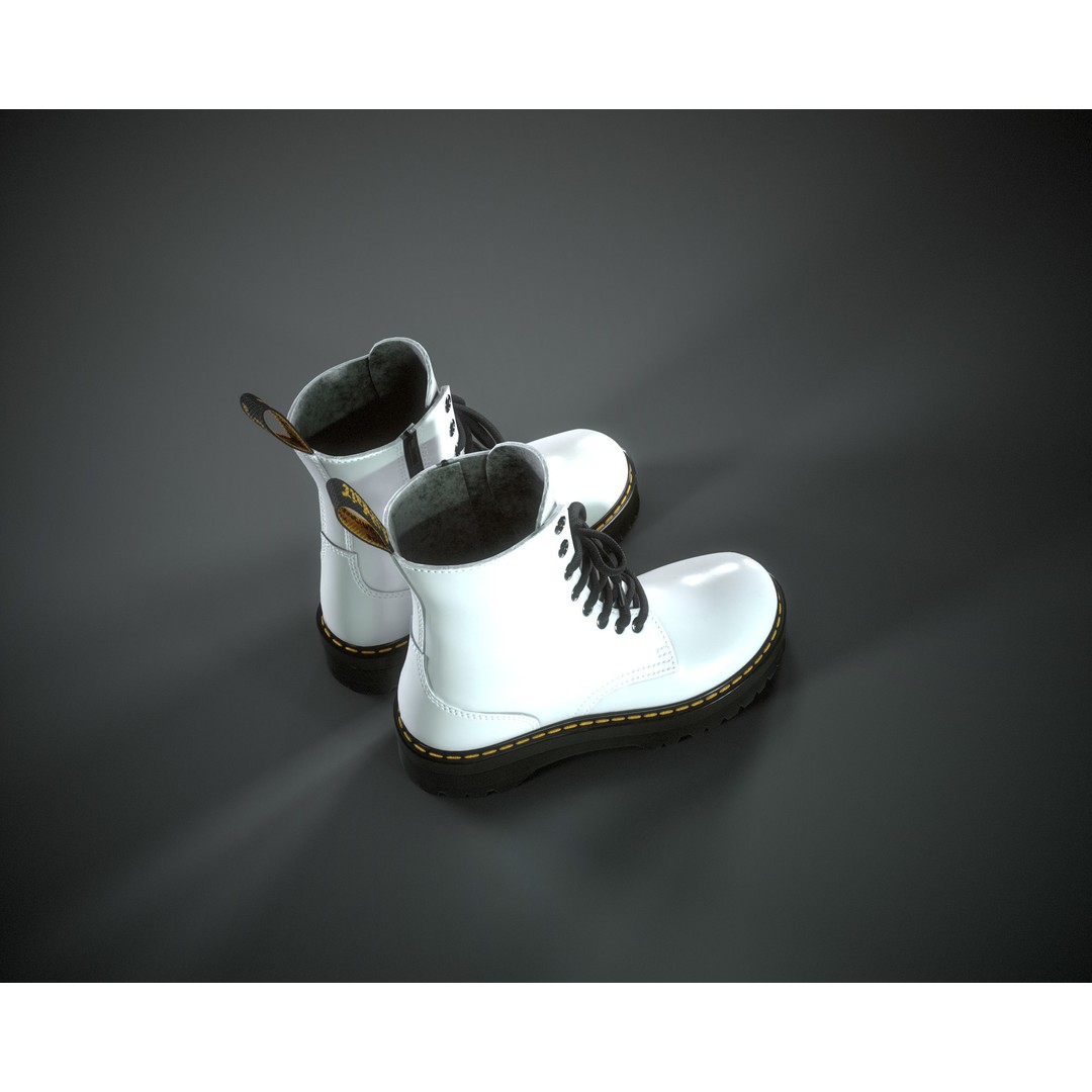 Dr. Martens Jadon 3D Model – Low Poly Game-Ready Footwear, FBX, OBJ - View 20