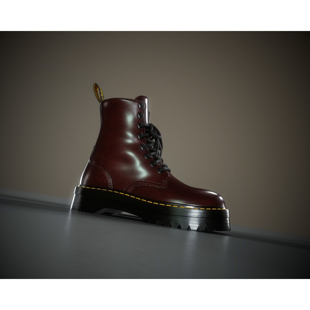 Dr. Martens Jadon 3D Model – Low Poly Game-Ready Footwear, FBX, OBJ - View 5