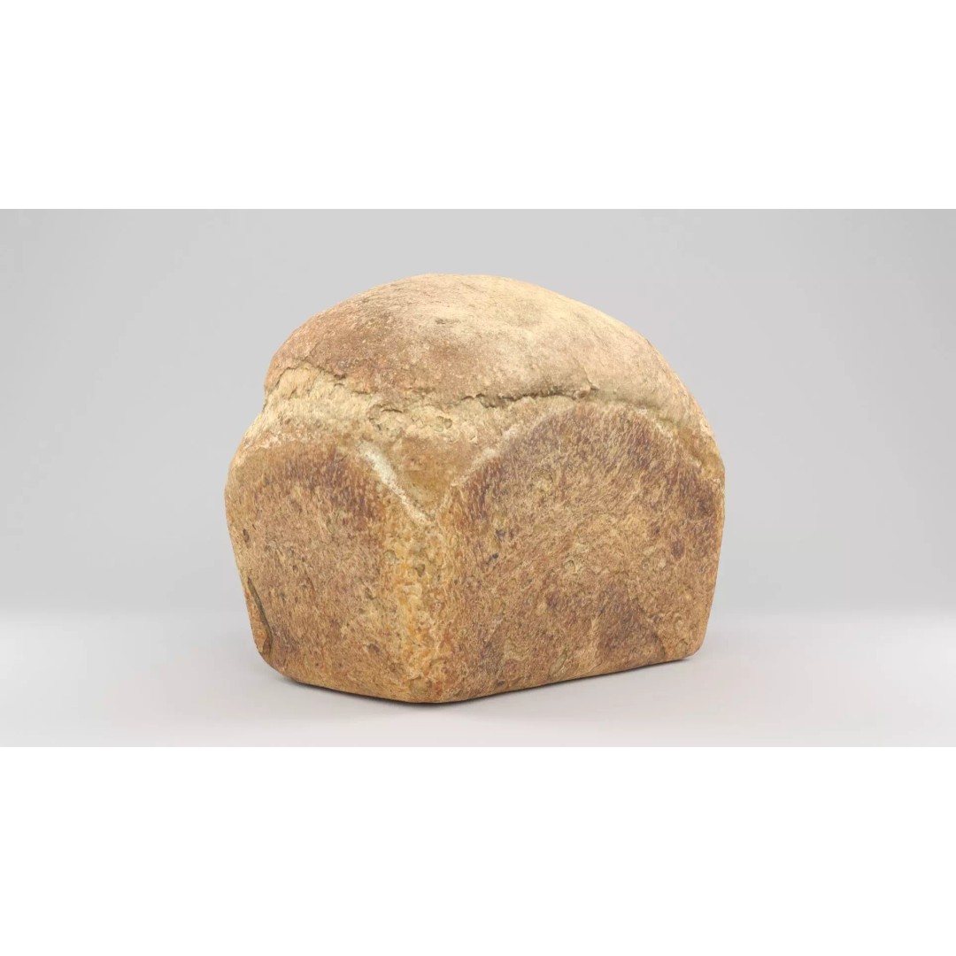 Photorealistic Bread 3D Model – Low Poly PBR Asset, FBX - View 2