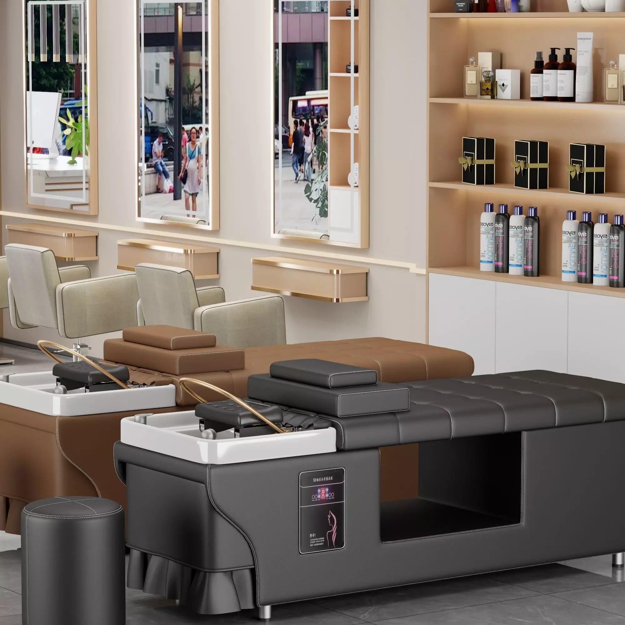 Hair Salon Furniture Set - Low-Poly Game-Ready 3D Model - View 3