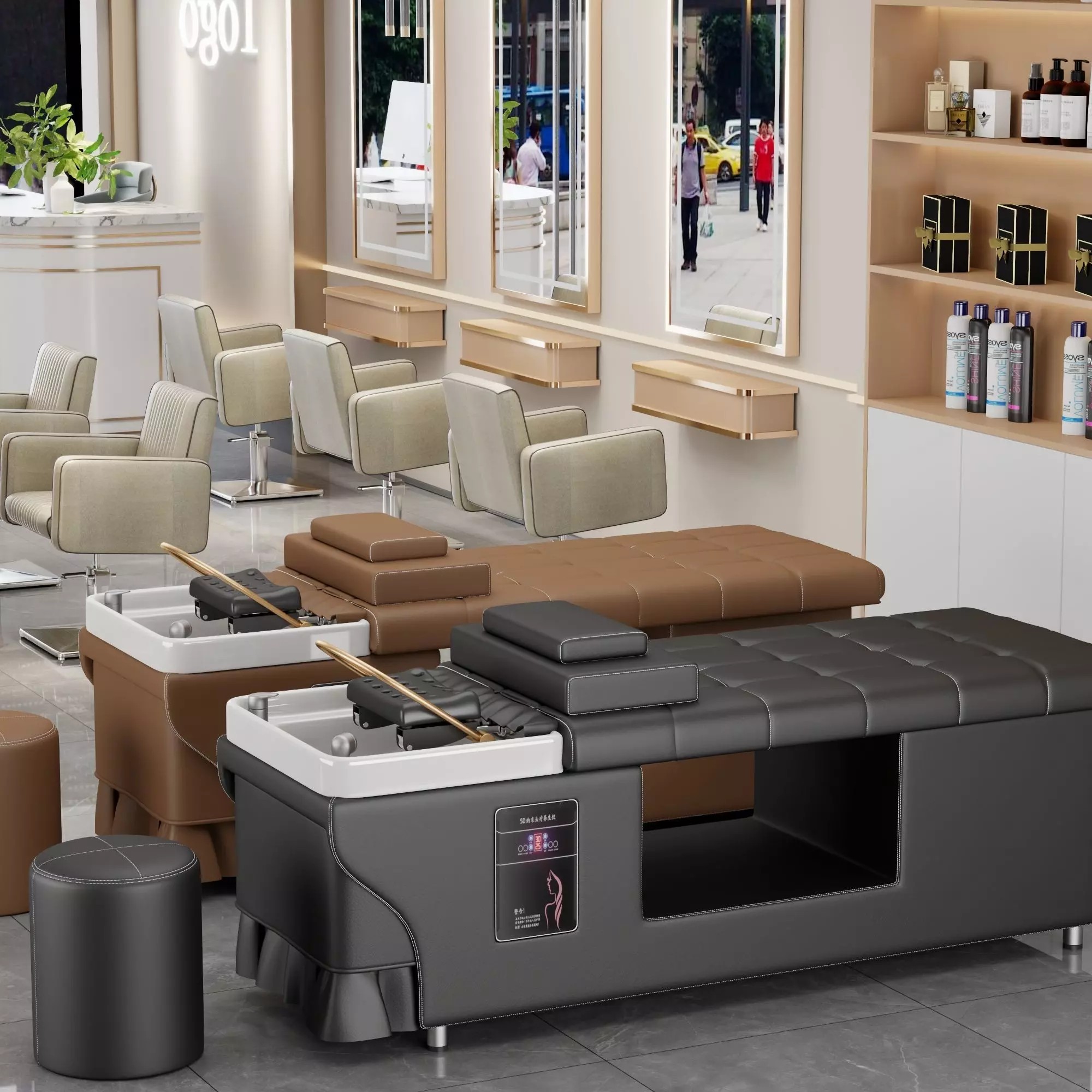 Hair Salon Furniture Set - Low-Poly Game-Ready 3D Model - View 6