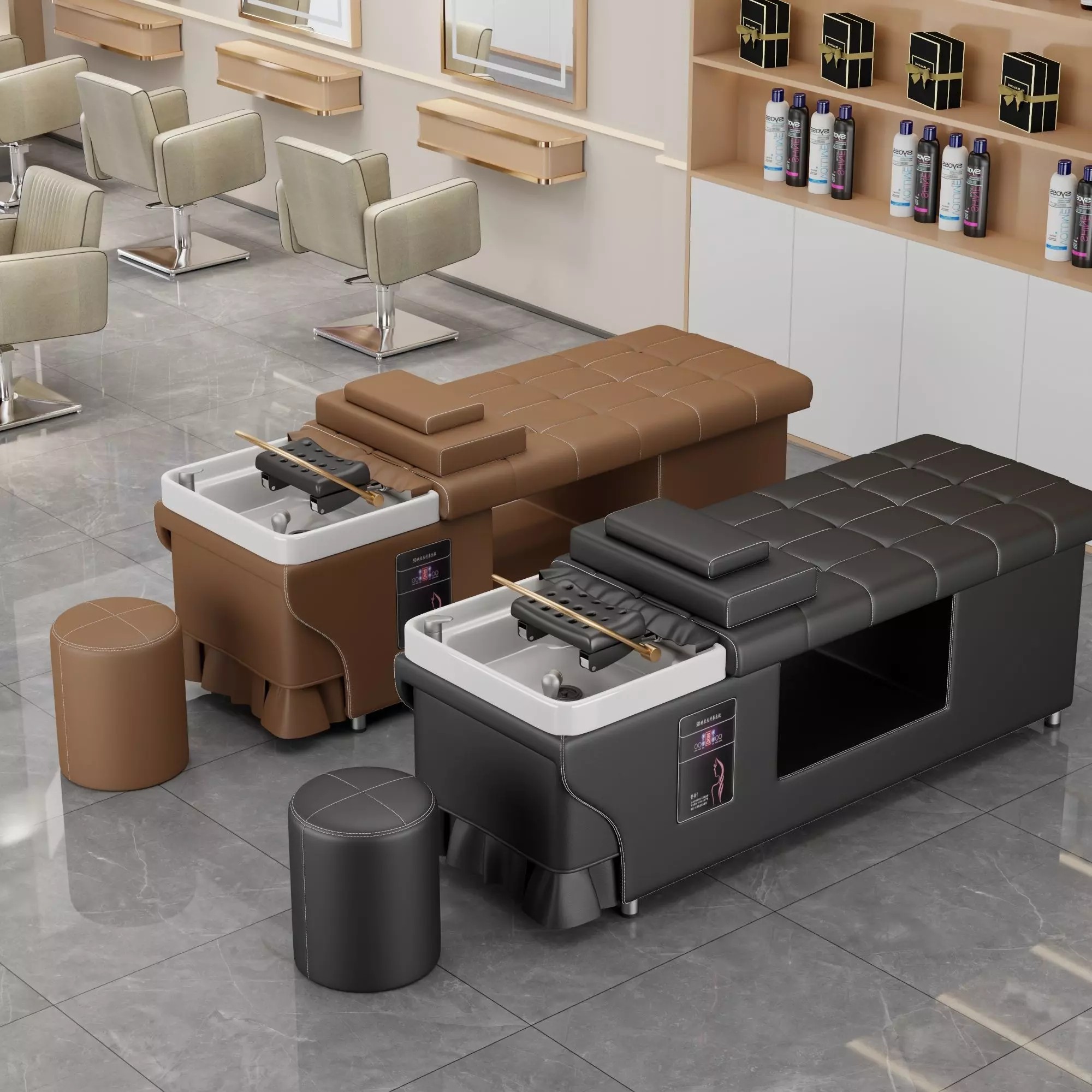 Hair Salon Furniture Set - Low-Poly Game-Ready 3D Model - View 7