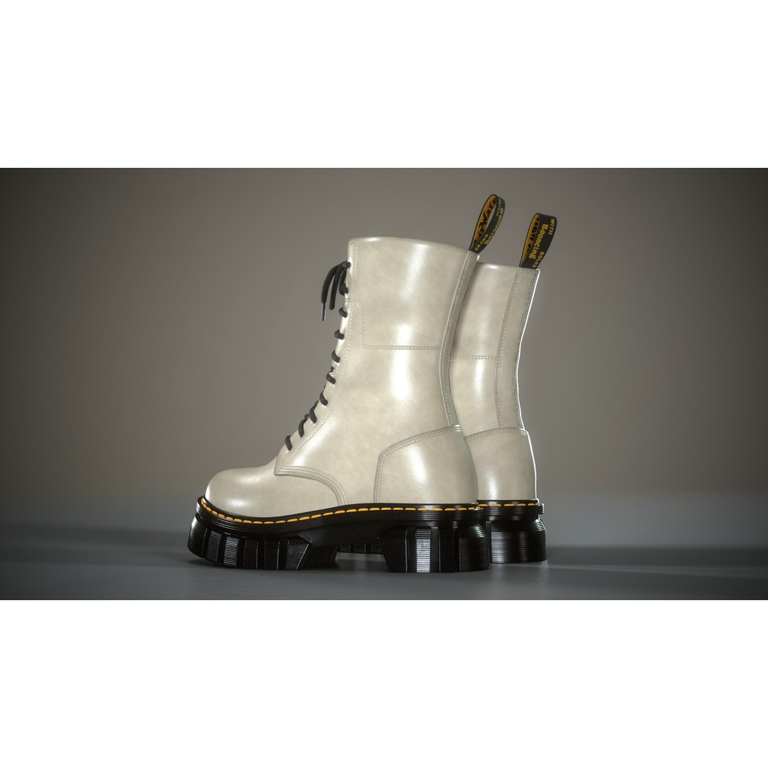 Dr. Martens Audrick MID 3D Model – Low Poly Game Asset, PBR Textures