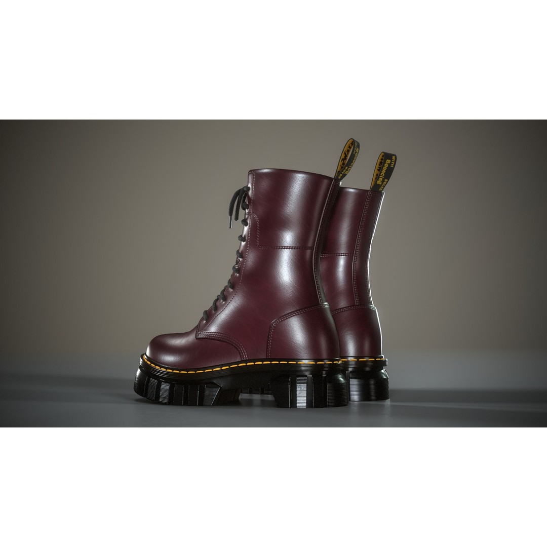 Dr. Martens Audrick MID 3D Model – Low Poly Game Asset, PBR Textures - View 11