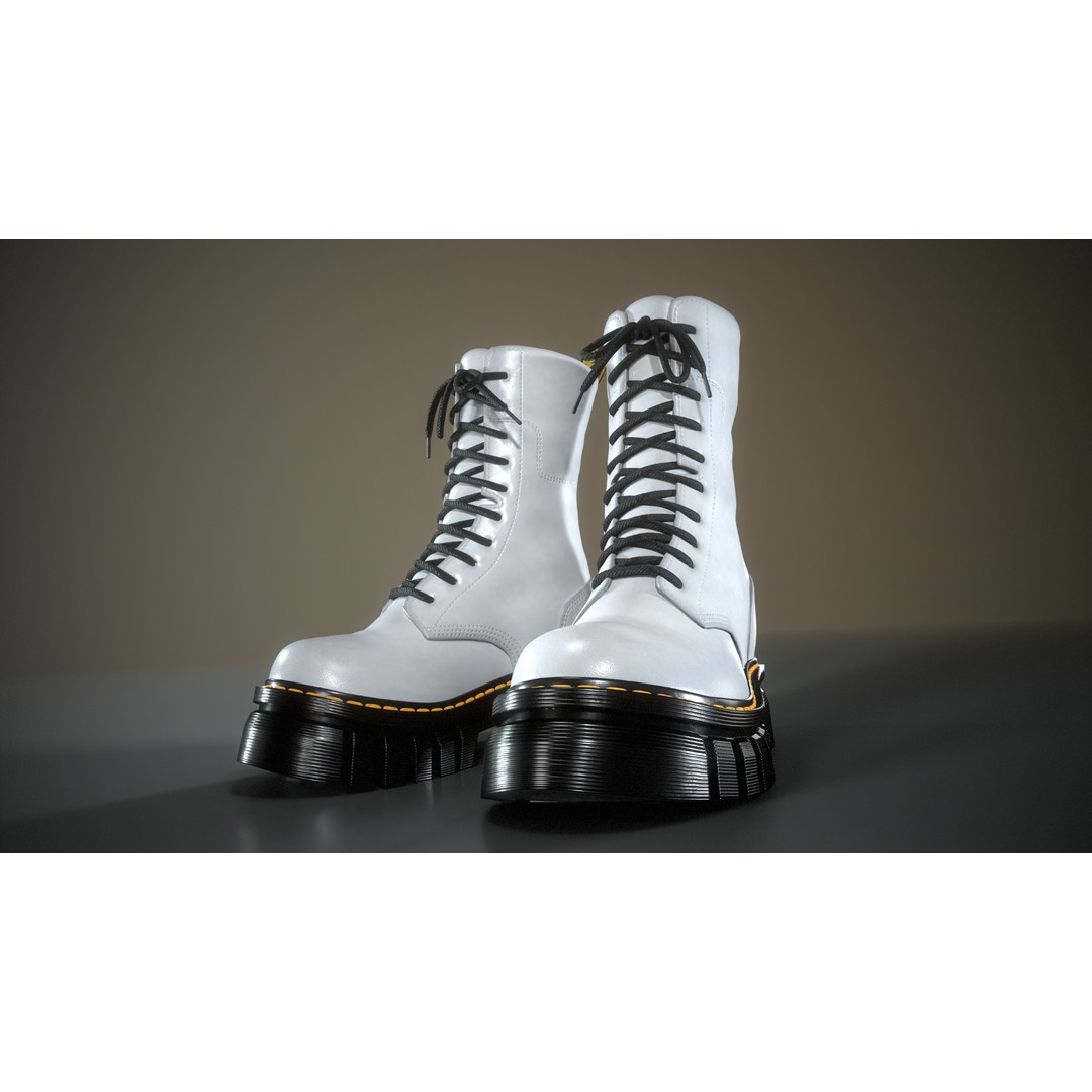 Dr. Martens Audrick MID 3D Model – Low Poly Game Asset, PBR Textures - View 13