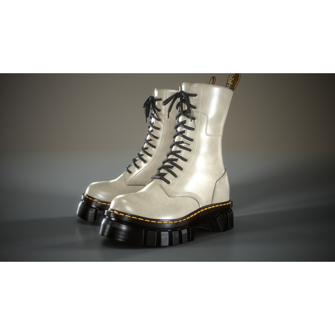 Dr. Martens Audrick MID 3D Model – Low Poly Game Asset, PBR Textures - View 17