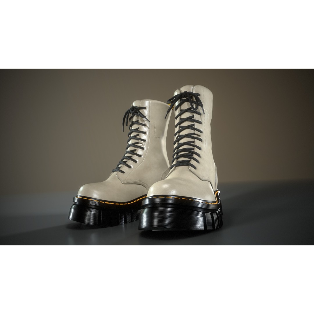 Dr. Martens Audrick MID 3D Model – Low Poly Game Asset, PBR Textures - View 18