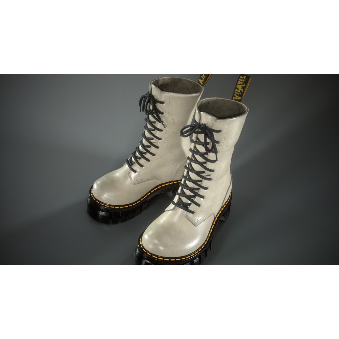 Dr. Martens Audrick MID 3D Model – Low Poly Game Asset, PBR Textures - View 19
