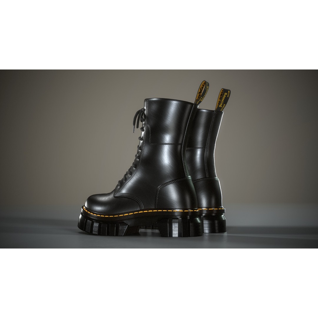 Dr. Martens Audrick MID 3D Model – Low Poly Game Asset, PBR Textures - View 6