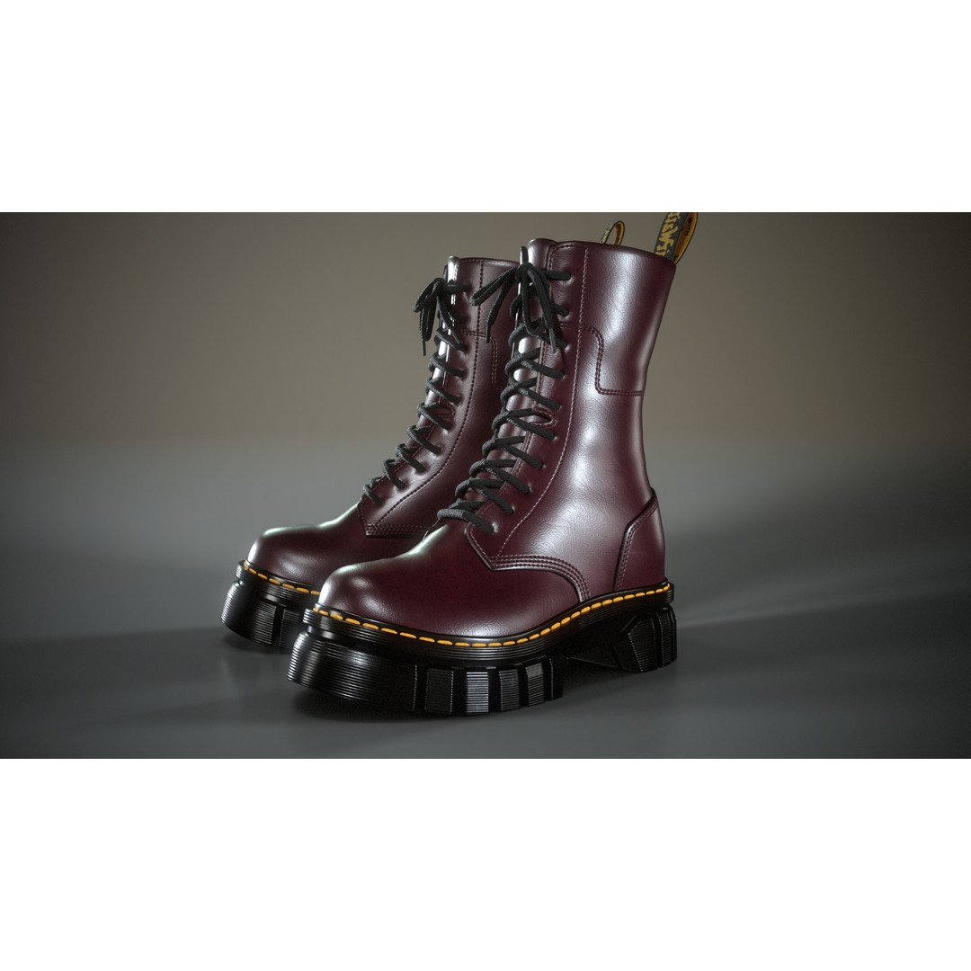 Dr. Martens Audrick MID 3D Model – Low Poly Game Asset, PBR Textures - View 7