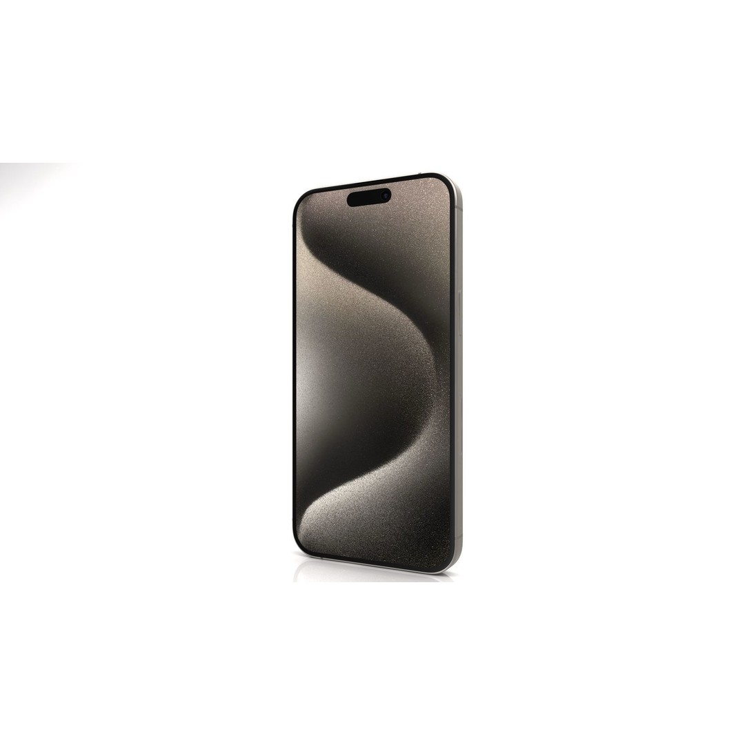 Apple iPhone 15 Pro Max 3D Model – High Poly PBR Asset, FBX, OBJ - View 3