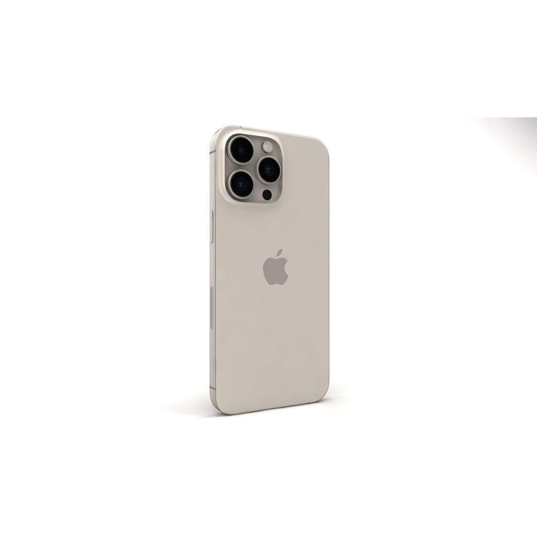 Apple iPhone 15 Pro Max 3D Model – High Poly PBR Asset, FBX, OBJ - View 4