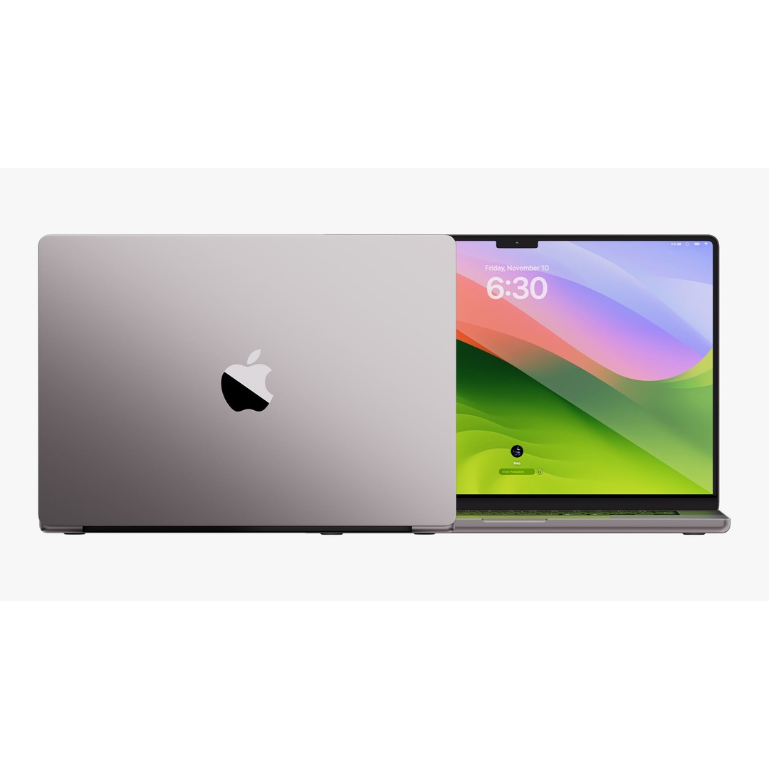 Apple MacBook Pro 16 Inch 3D Model – Space Gray Laptop with Magic Mouse - View 12