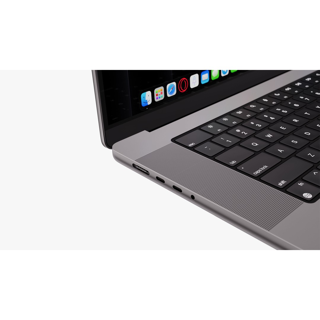 Apple MacBook Pro 16 Inch 3D Model – Space Gray Laptop with Magic Mouse - View 29