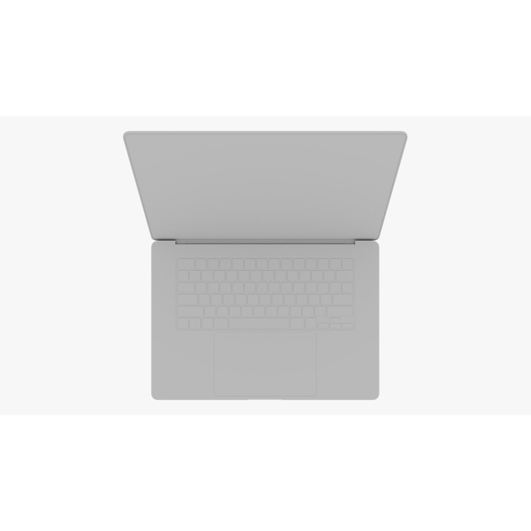 Apple MacBook Pro 16 Inch 3D Model – Space Gray Laptop with Magic Mouse - View 34