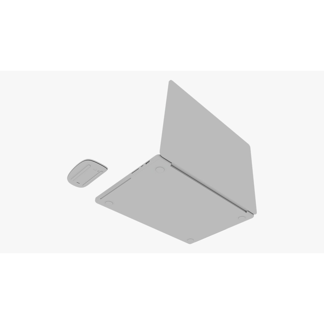 Apple MacBook Pro 16 Inch 3D Model – Space Gray Laptop with Magic Mouse - View 36