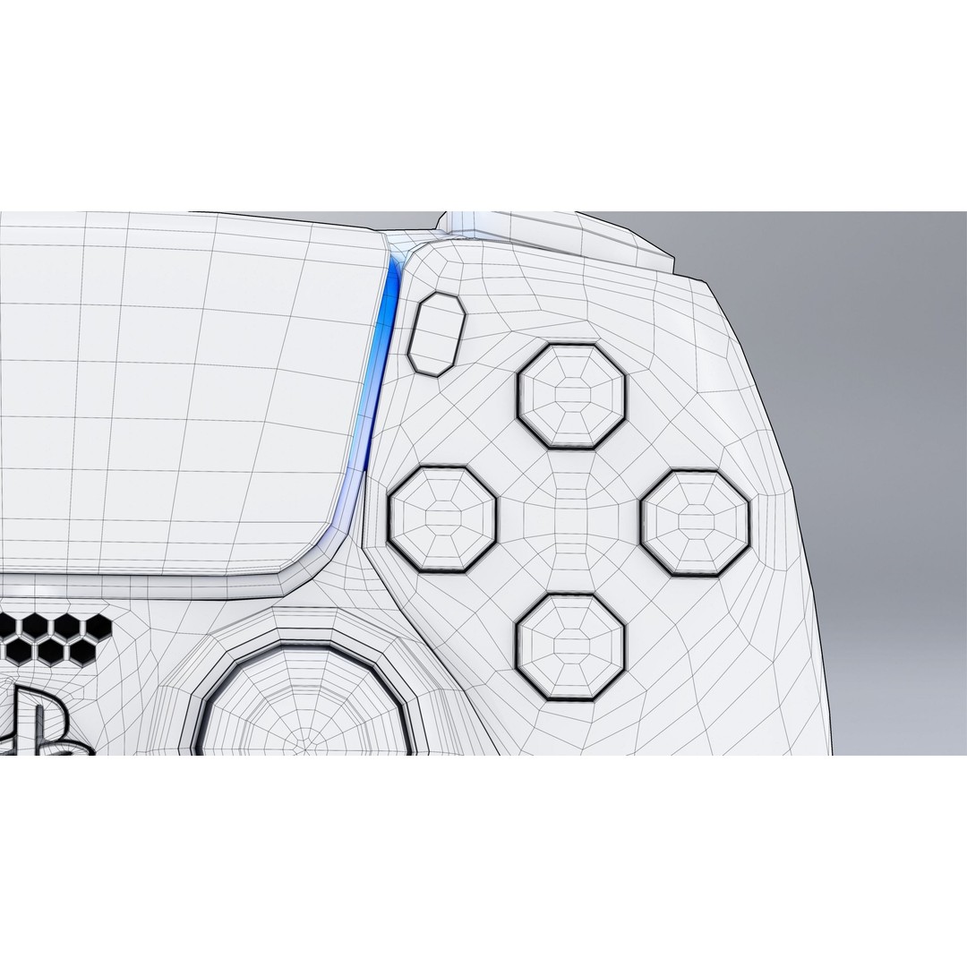 Sony DualSense Controller 3D Model – PBR Game Asset, FBX, OBJ - View 16