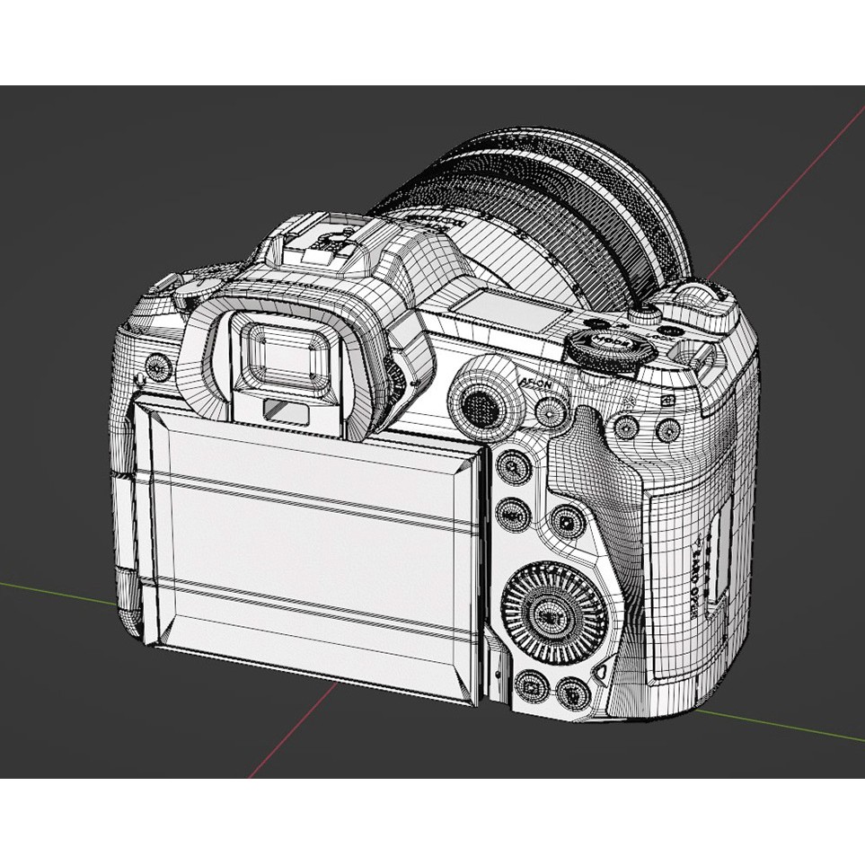 Canon EOS R5 3D Model – Low Poly Game-Ready Camera, FBX & OBJ - View 14