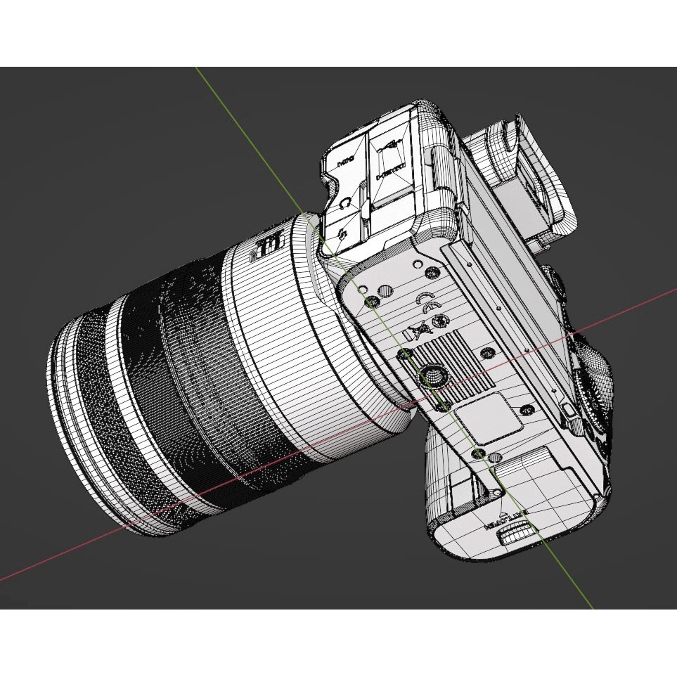 Canon EOS R5 3D Model – Low Poly Game-Ready Camera, FBX & OBJ - View 16