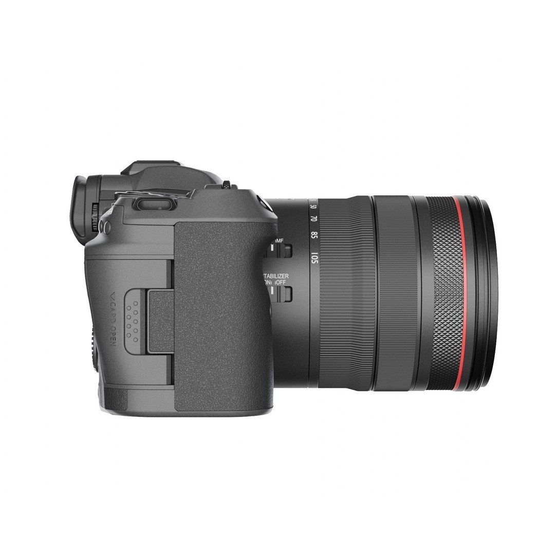 Canon EOS R5 3D Model – Low Poly Game-Ready Camera, FBX & OBJ - View 21