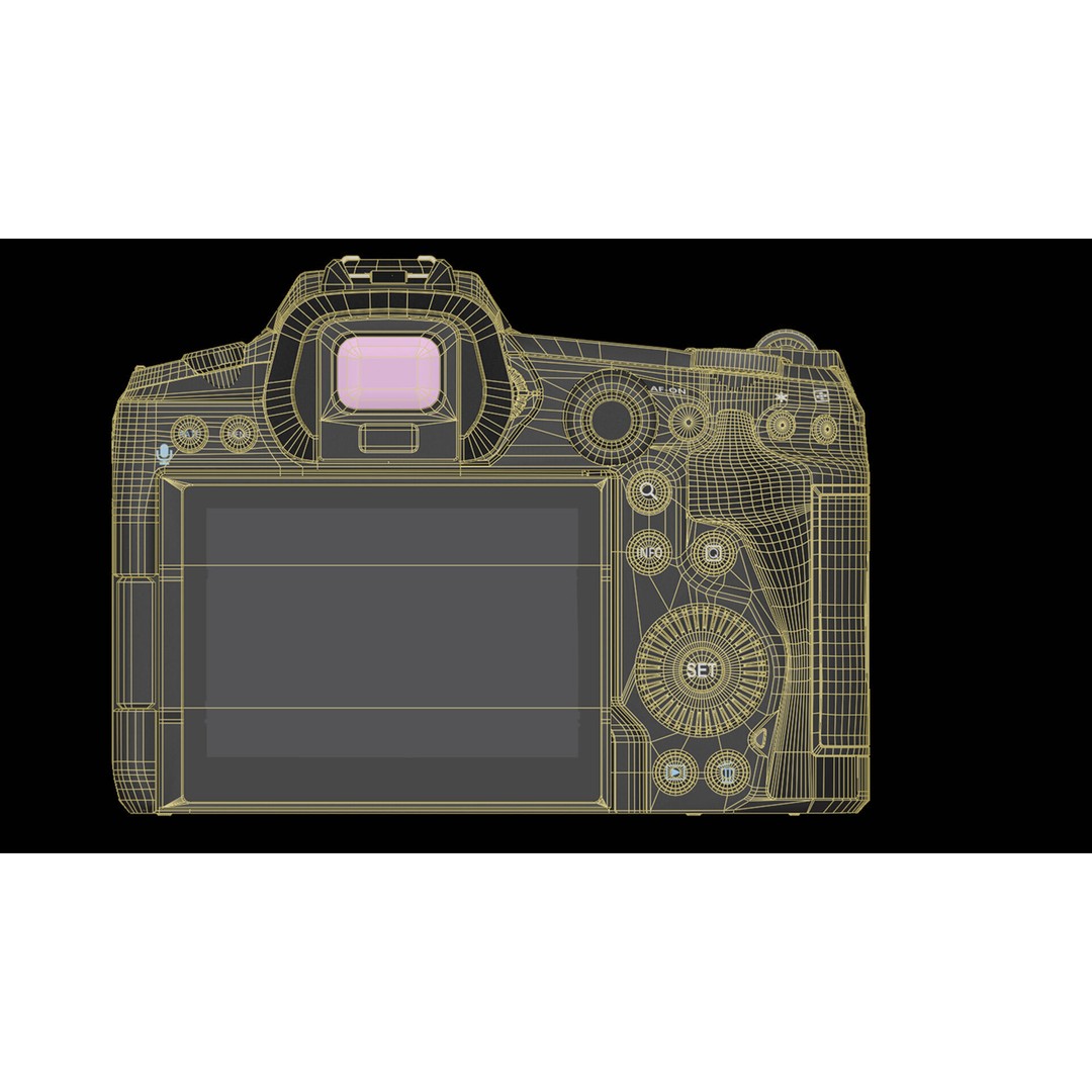 Canon EOS R5 3D Model – Low Poly Game-Ready Camera, FBX & OBJ - View 33