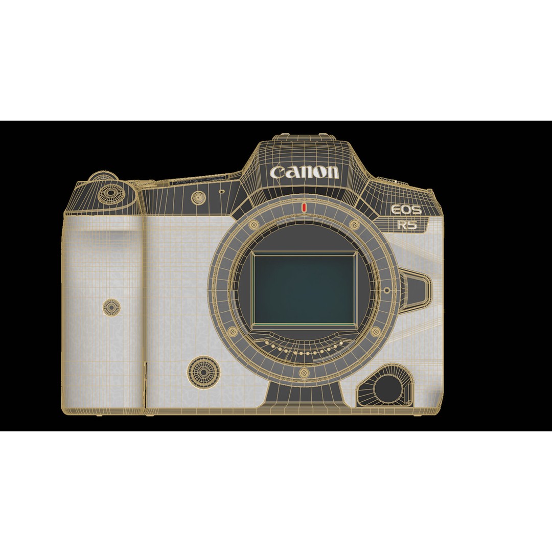 Canon EOS R5 3D Model – Low Poly Game-Ready Camera, FBX & OBJ - View 38