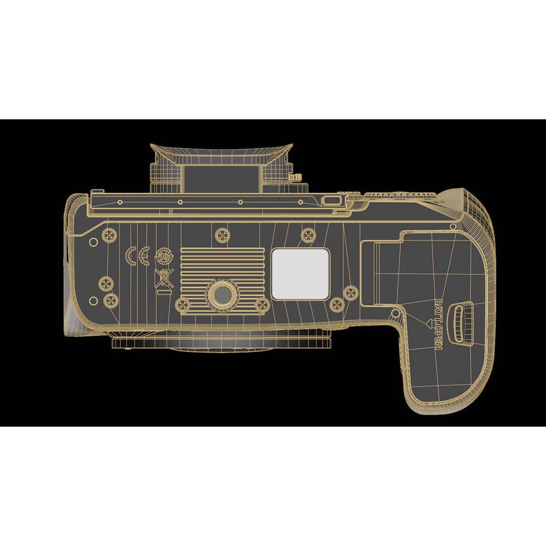 Canon EOS R5 3D Model – Low Poly Game-Ready Camera, FBX & OBJ - View 42