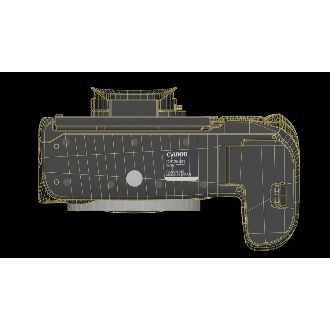 Canon EOS R5 3D Model – Low Poly Game-Ready Camera, FBX & OBJ - View 43