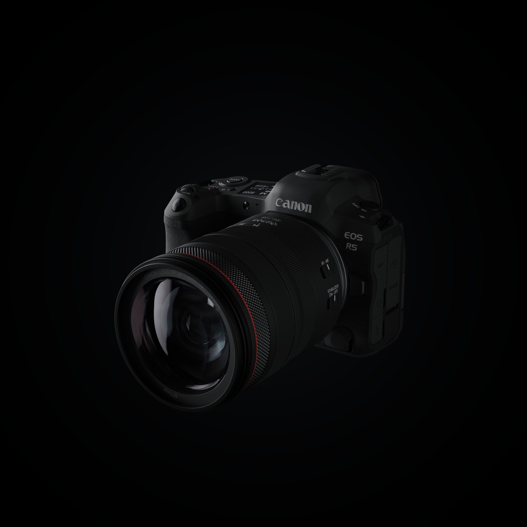 Canon EOS R5 3D Model – Low Poly Game-Ready Camera, FBX & OBJ - View 5