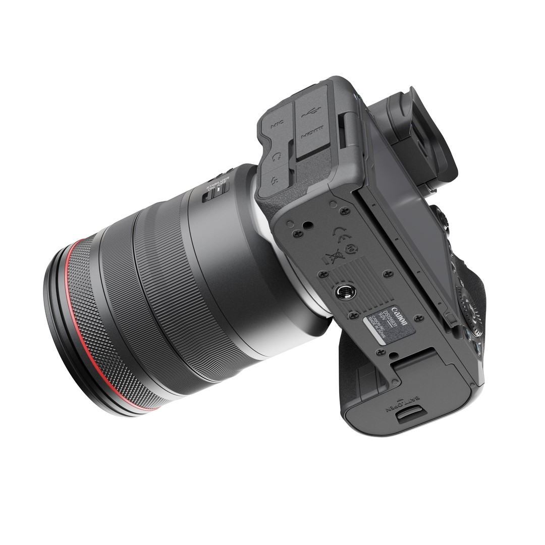 Canon EOS R5 3D Model – Low Poly Game-Ready Camera, FBX & OBJ - View 8