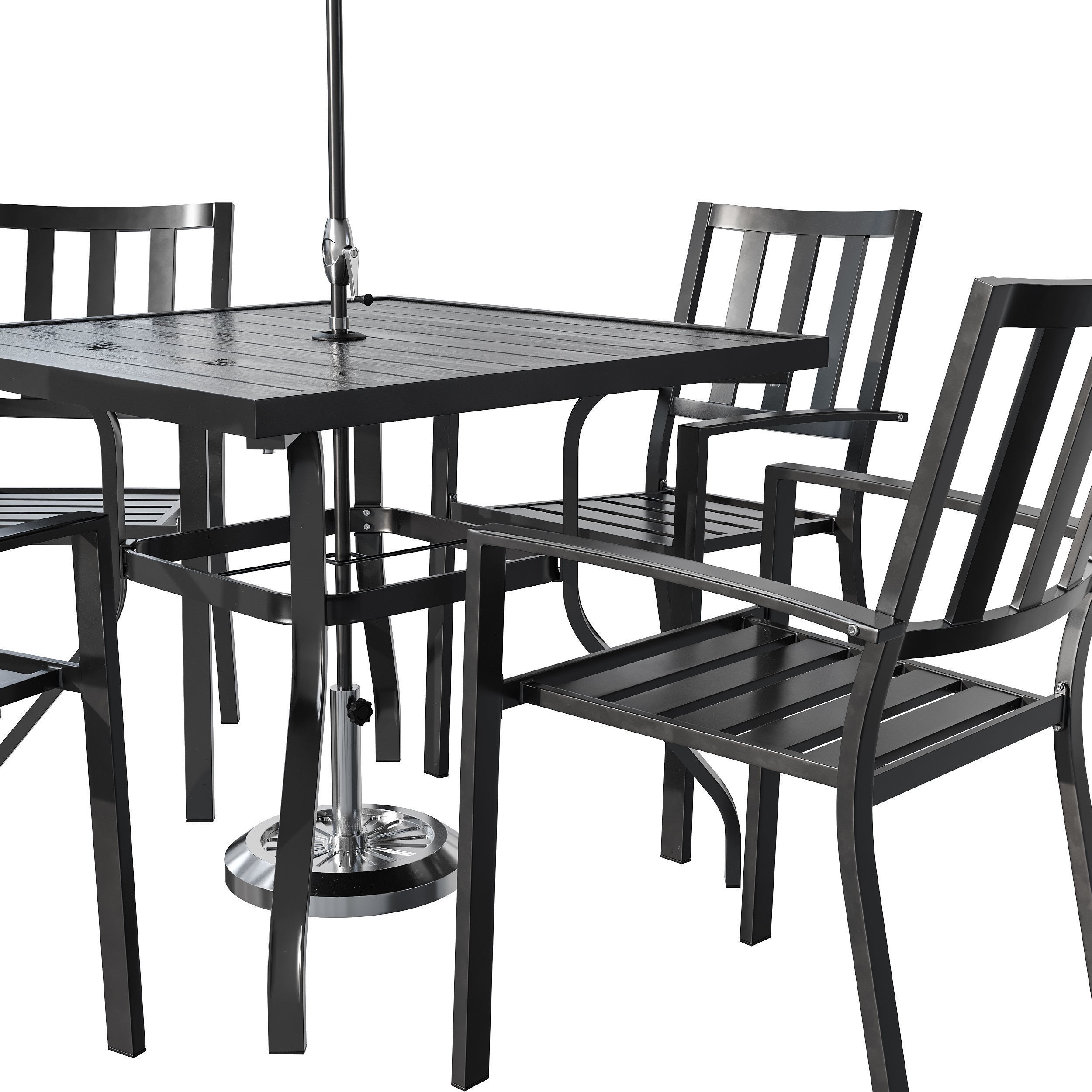 Castanon Rectangular Dining Set - Game-Ready 3D Model - View 5