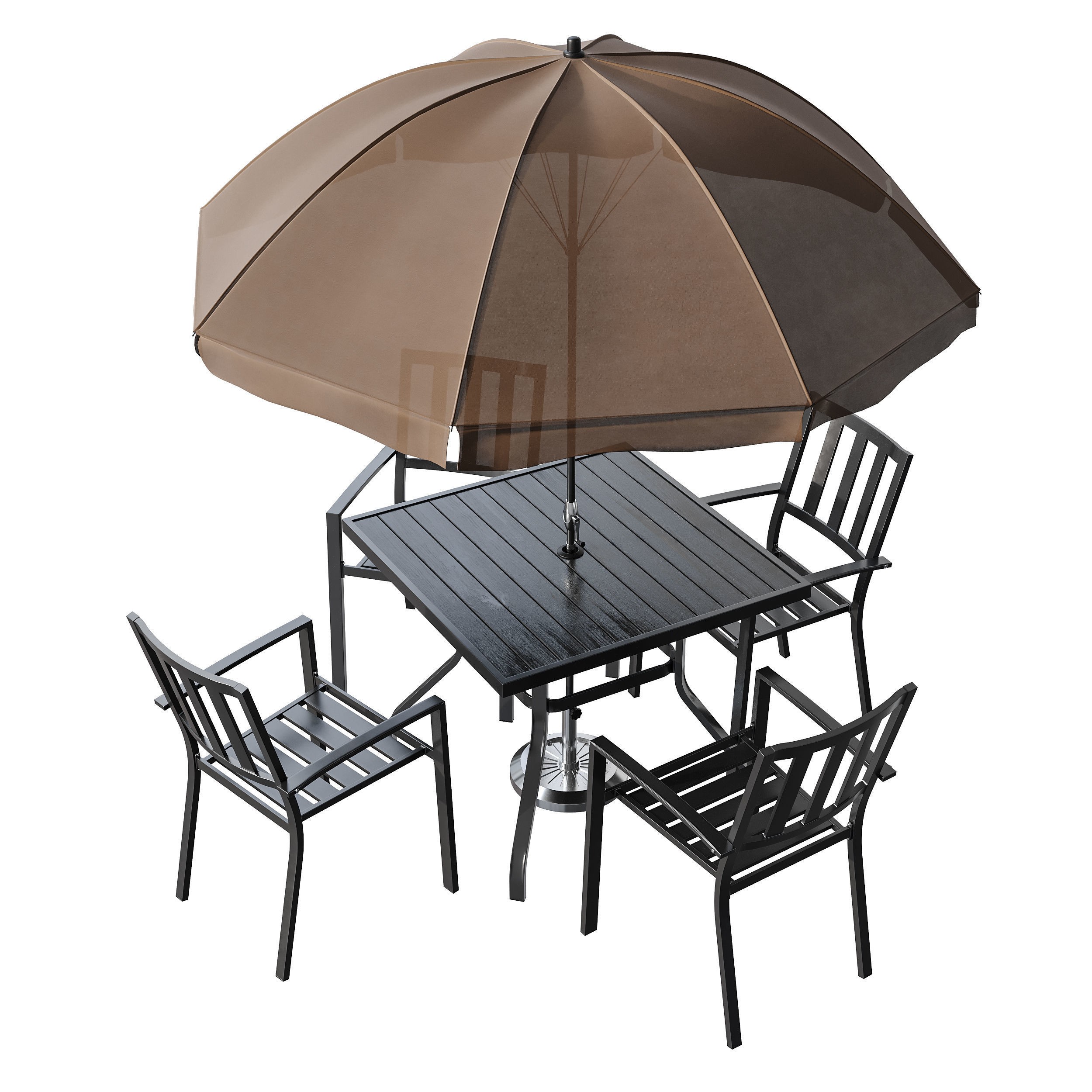 Castanon Rectangular Dining Set - Game-Ready 3D Model - View 6