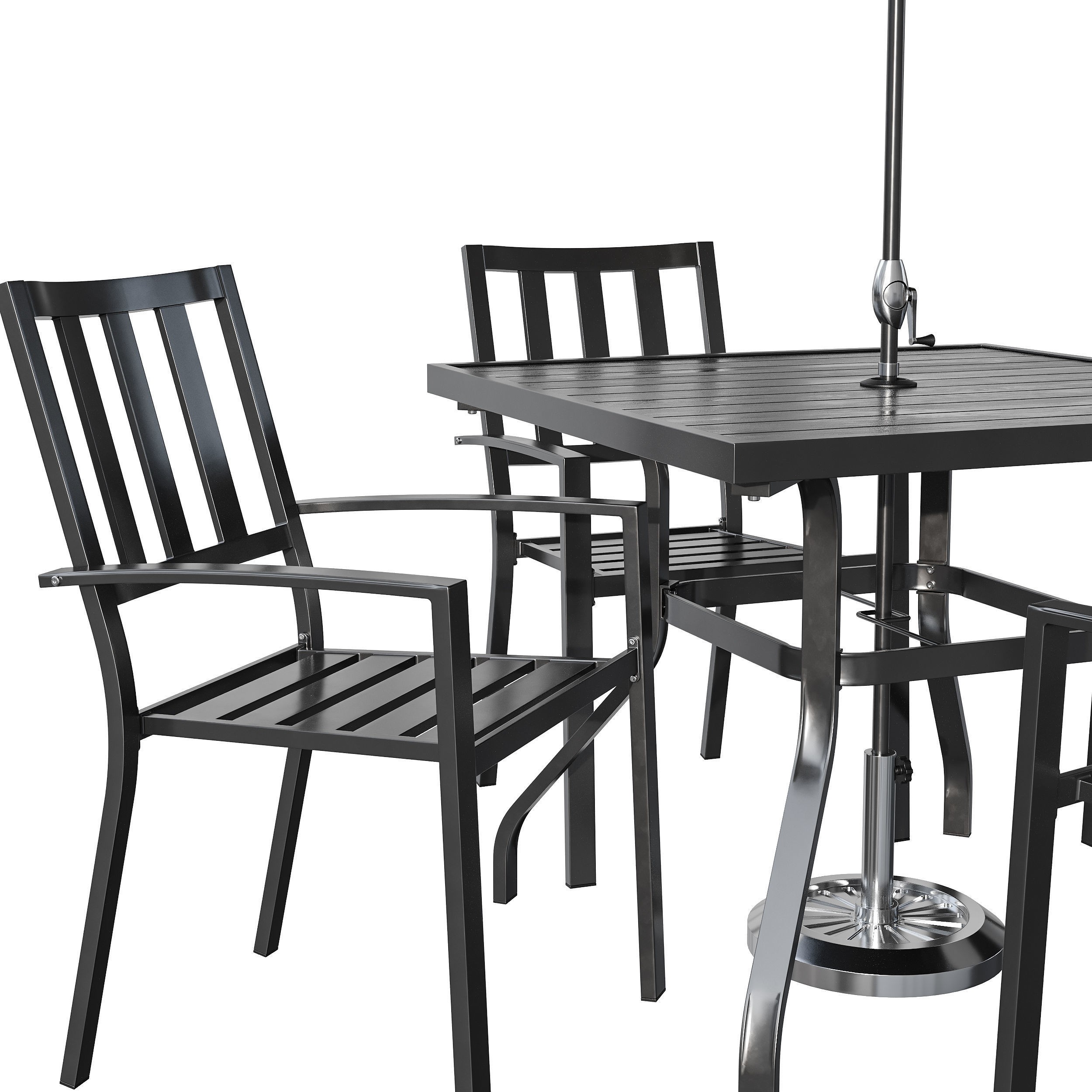 Castanon Rectangular Dining Set - Game-Ready 3D Model - View 7