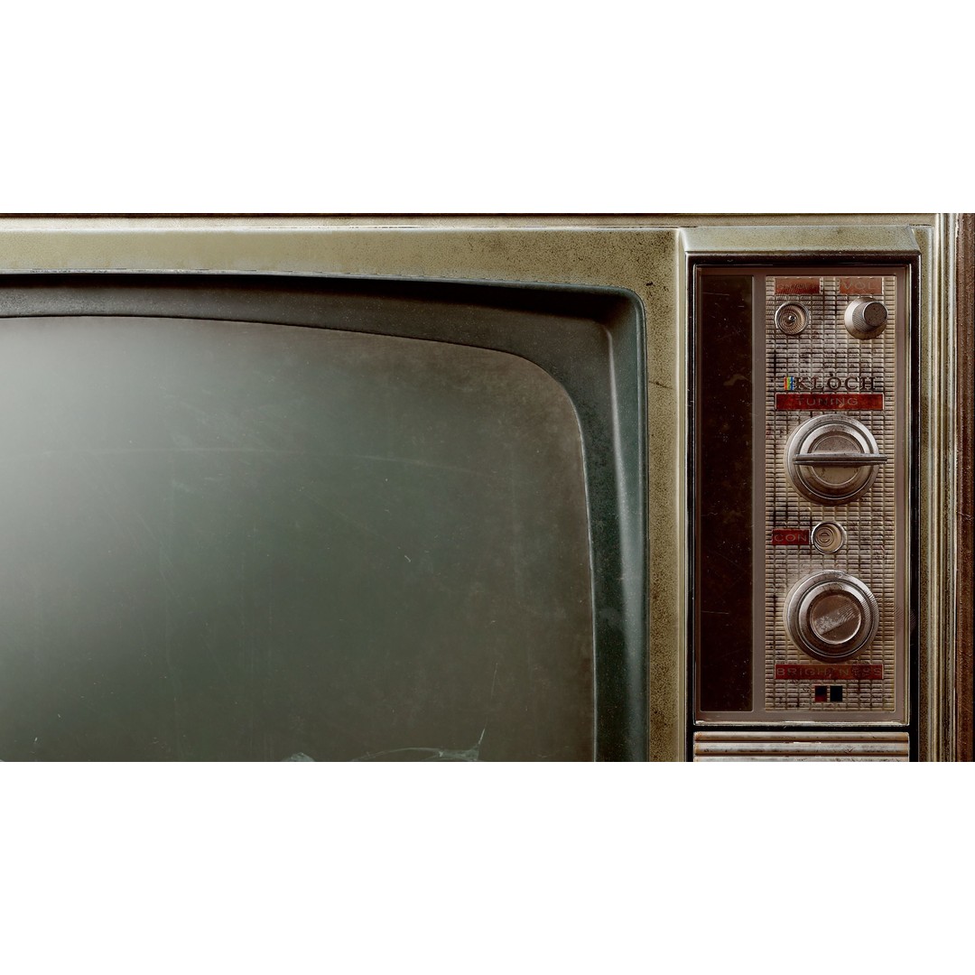 Old Retro TV 3D Model – Low Poly Vintage Electronics, FBX - View 10